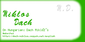 miklos dach business card